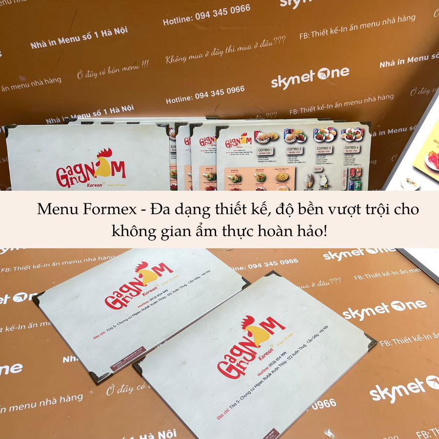 Menu Fomex-Đa dạng thiết kế, độ bền vượt trội cho không gian ẩm thực