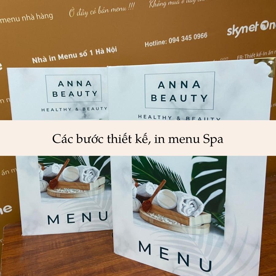 Các Bước Thiết Kế, In Menu Spa-Tạo Trải Nghiệm Hoàn Hảo Cho Khách Hàng