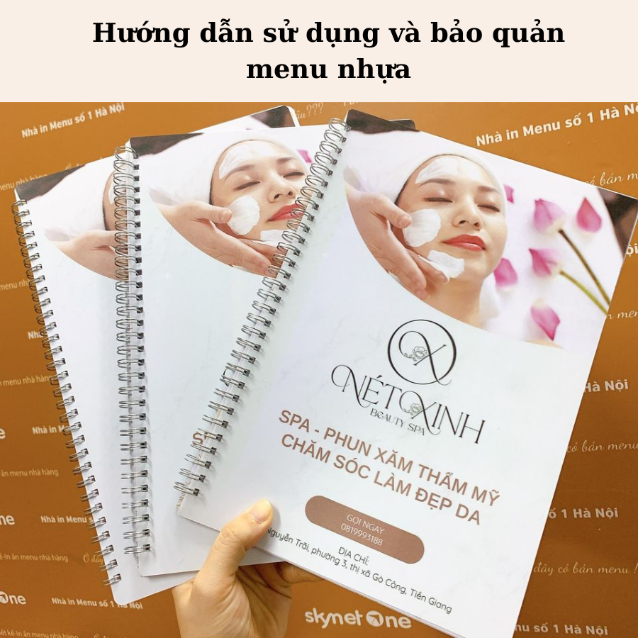 Hướng dẫn sử dụng và bảo quản menu nhựa
