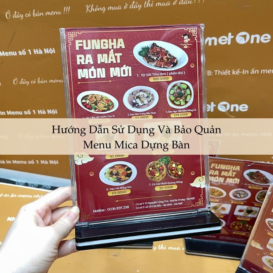 Hướng Dẫn Sử Dụng Và Bảo Quản Menu Mica Dựng Bàn