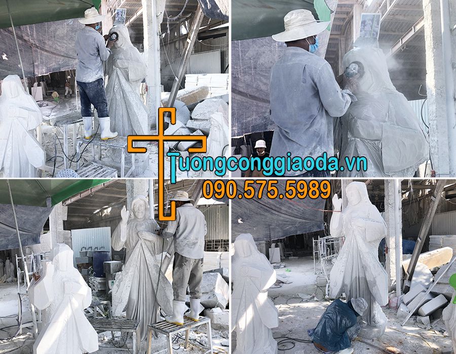 Điêu khắc tượng chúa thương xót đá cẩm thạch