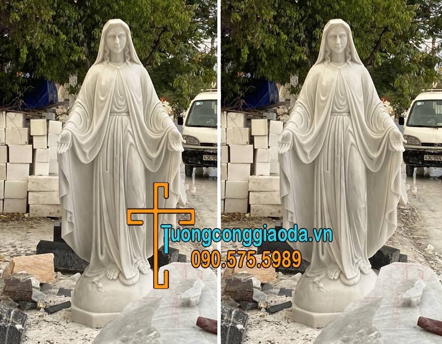 Mẫu tượng đức mẹ ban ơn bằng đá đẹp nhất Đà Nẵng