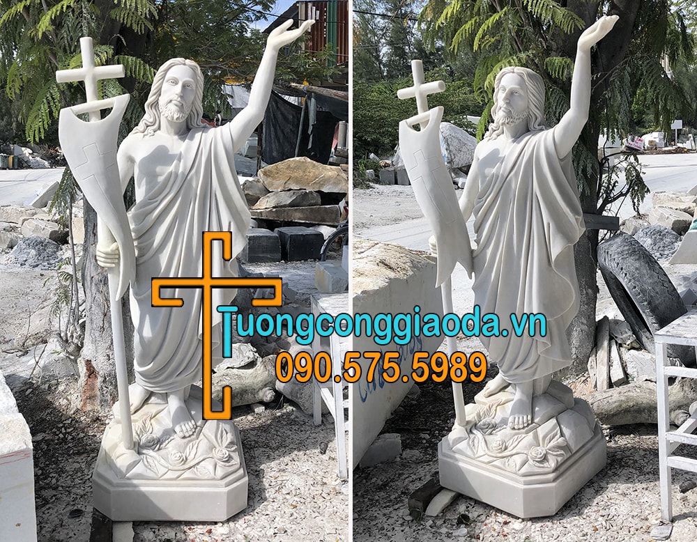 Tượng chúa phục sinh đẹp nhất đá mỹ nghệ Song Toàn