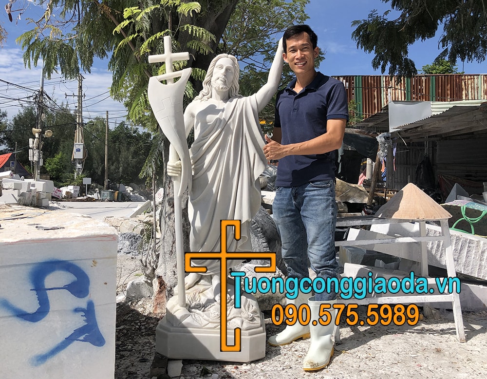 Tượng chúa phục sinh đẹp đá mỹ nghệ Song Toàn