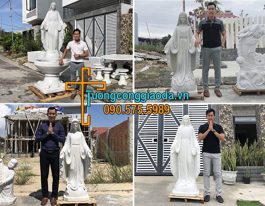 tượng đức mẹ ban ơn bằng đá đẹp nhất Đà Nẵng