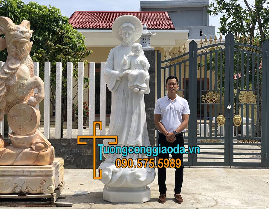 Tượng đức mẹ la vang bằng đá trắng đẹp nhất