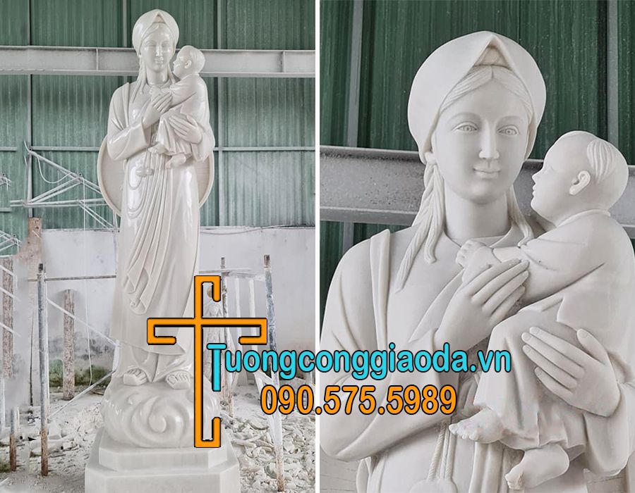 Tượng Đức Mẹ Quan Họ Bắc Ninh Bằng Đá