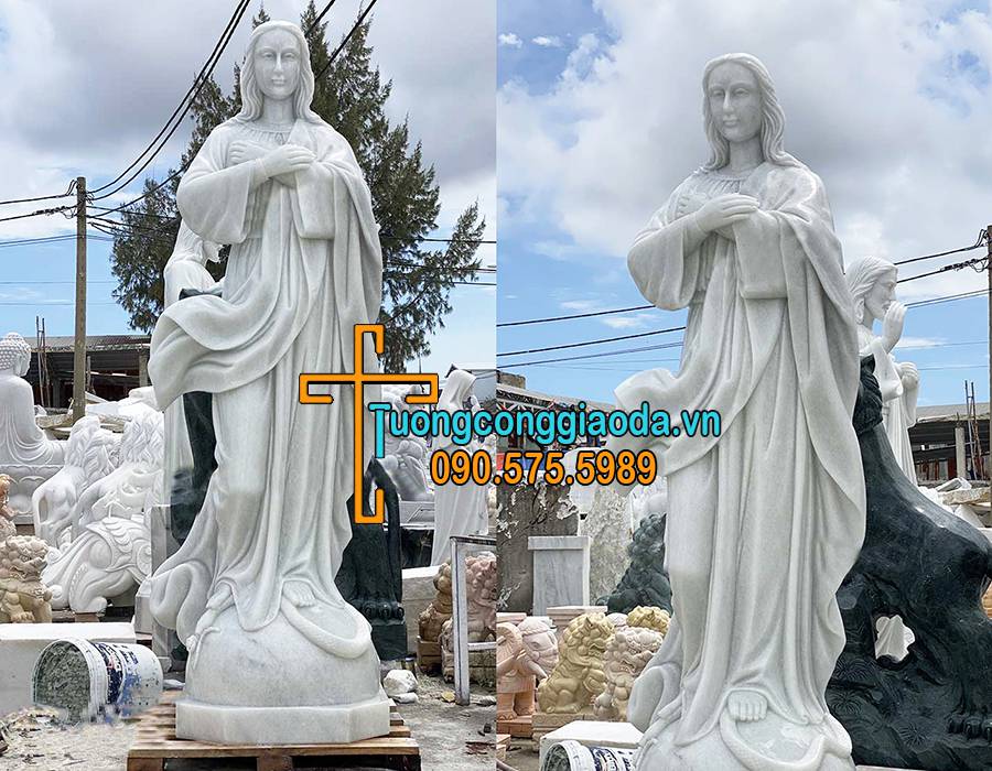 Tượng Đức Mẹ Vô Nhiễm Nguyên Tội Bằng Đá Đẹp Nhất