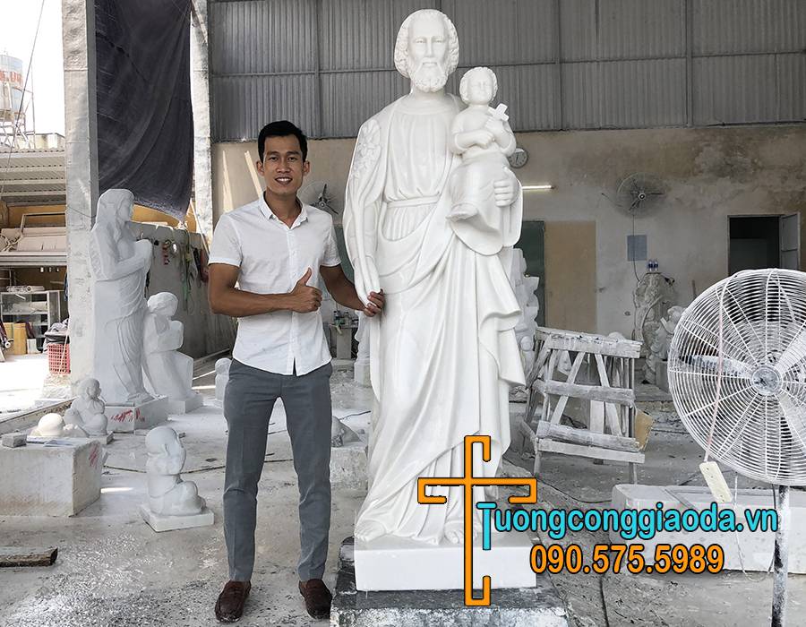 Tượng Thánh Giuse Bồng Chúa Đá Mỹ Nghệ Song Toàn