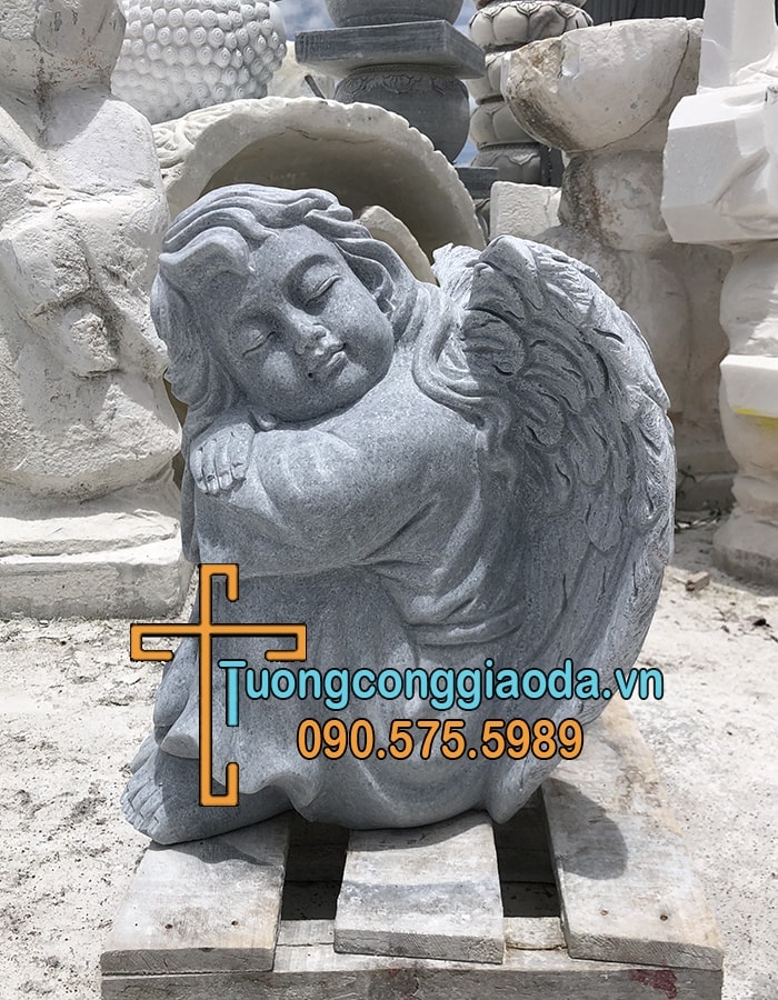 Tượng Thiên Thần Đá Đẹp Dễ Thương Trang Trí