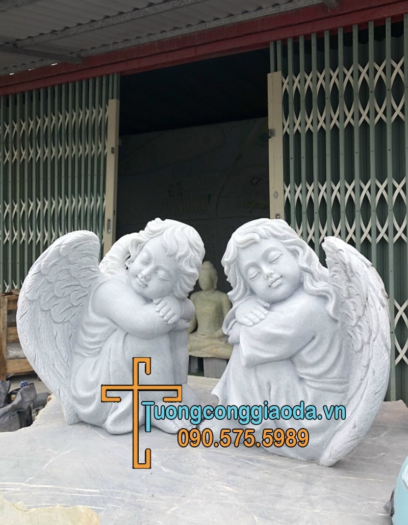 Tượng Thiên Thần Đá Đẹp Dễ Thương Trang Trí