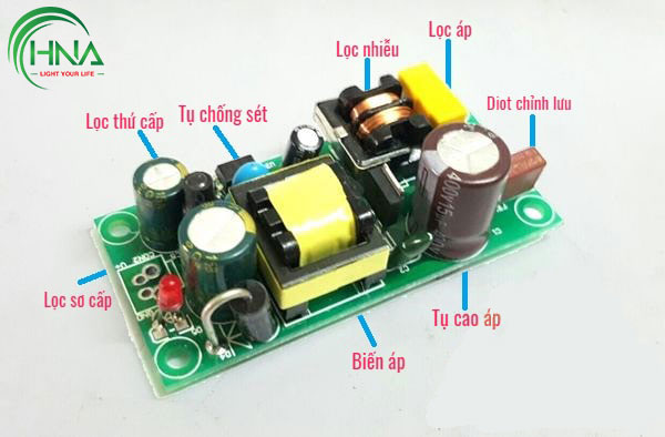 chấn lưu đèn led âm trần