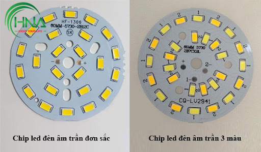 Đèn led âm trần 3 màu 12w