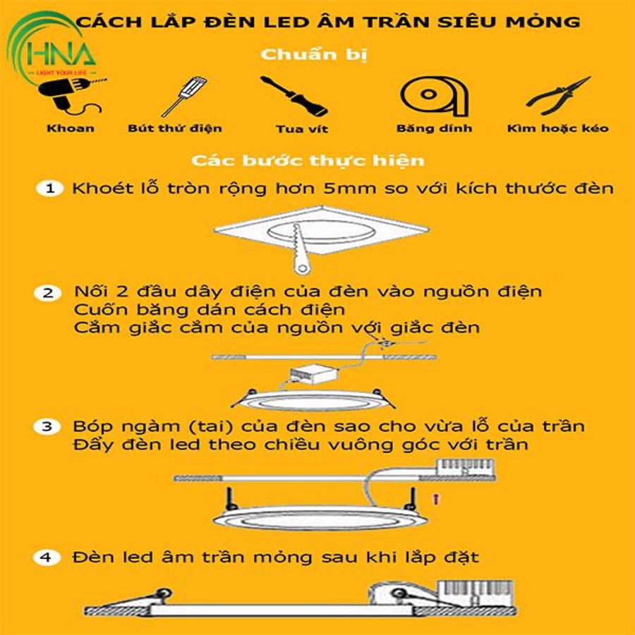 Sửa đèn led âm trần