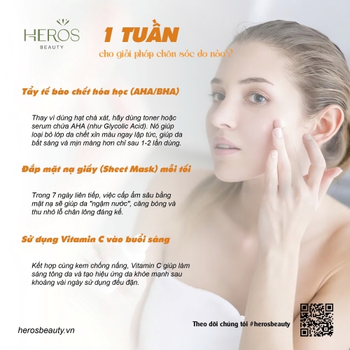 1 Tuần cho giải pháp chăm sóc da nào?