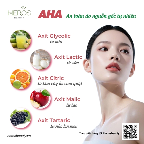 Top 5 AHA có nguồn gốc tự nhiên cực kỳ an toàn cho da