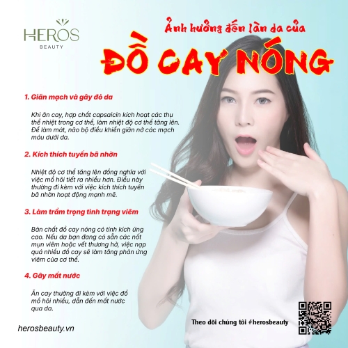 Ảnh hưởng của đồ cay nóng đối với làn da
