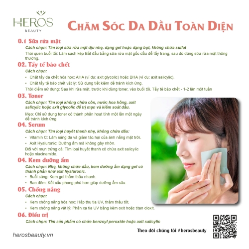 Cách chăm sóc da dầu toàn diện