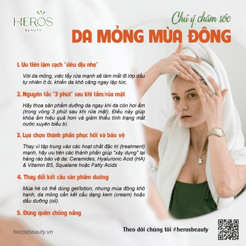 5 Chú ý chăm sóc da mỏng mùa đông mà bạn cần nhớ!