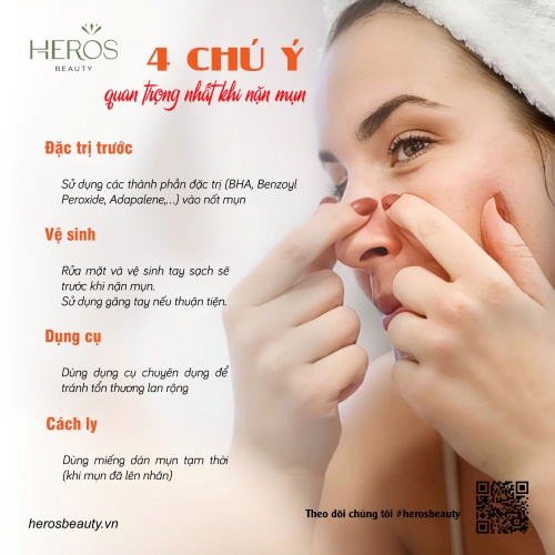 4 Chú ý quan trọng nhất khi nặn mụn