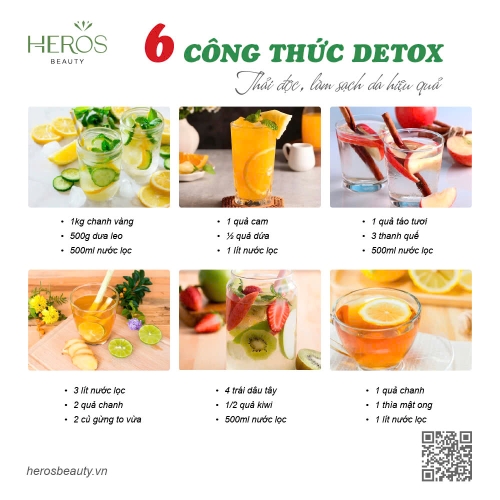 6 công thức detox thải độc, làm sạch da hiệu quả