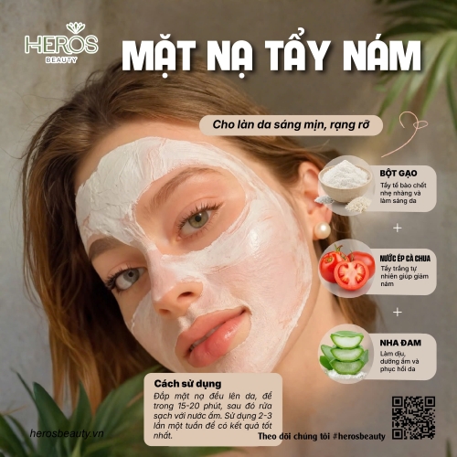 Công thức mặt nạ mờ nám giúp da sáng đẹp tự nhiên