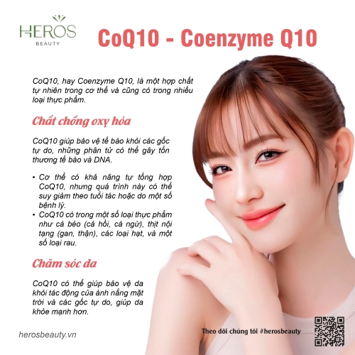 CoQ10 - Coenzyme Q10 - Bí quyết cho làn da trẻ mãi không già