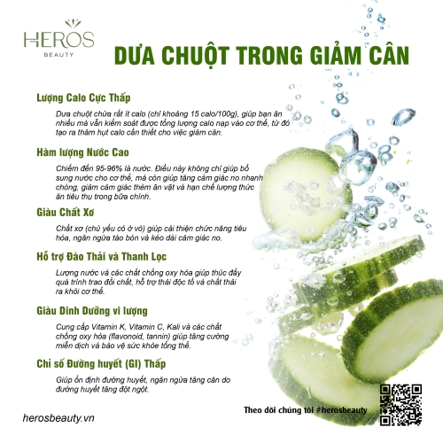Lợi ích “vàng” của dưa chuột trong giảm cân