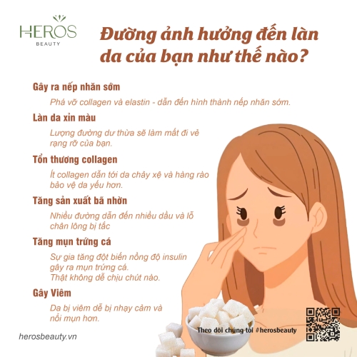 Đường ảnh hưởng đến làn da của bạn như thế nào?