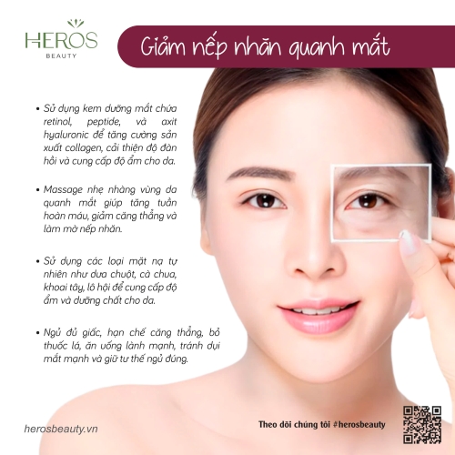 Giải pháp đơn giản giúp giảm nếp nhăn quanh mắt hiệu quả
