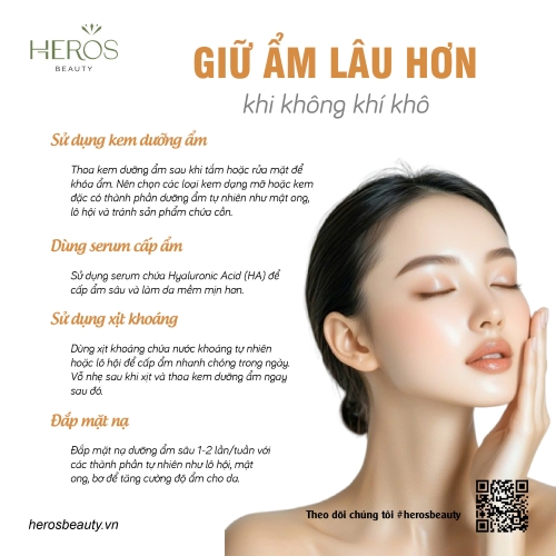 Bí quyết giữ ẩm lâu hơn khi không khí khô giúp da mềm mại, căng bóng