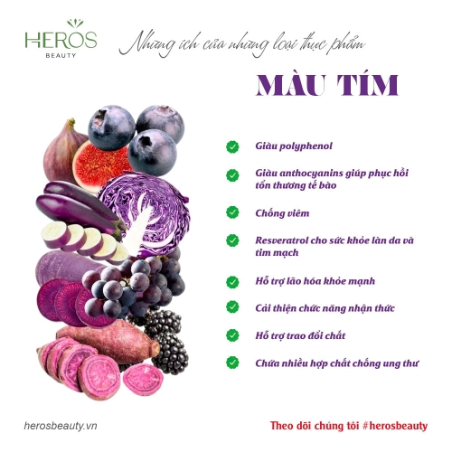 LỢI ÍCH CỦA NHỮNG LOẠI THỰC PHẨM MÀU TÍM