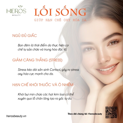 Lối sống giúp hạn chế oxy hóa da
