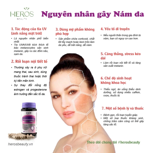 7 Nguyên nhân chính gây nên tình trạng nám da