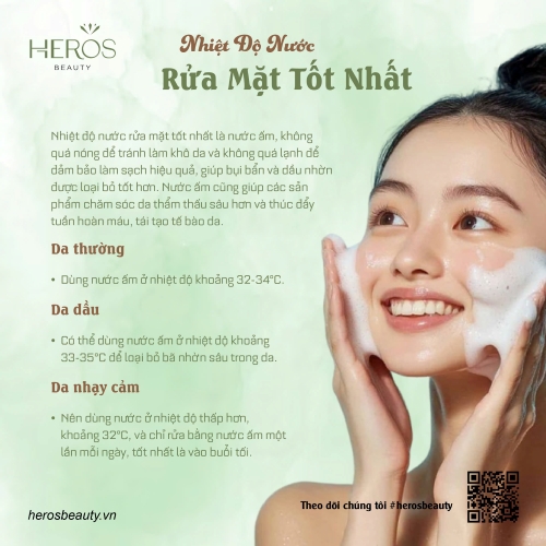 Nhiệt độ nước rửa mặt tốt nhất