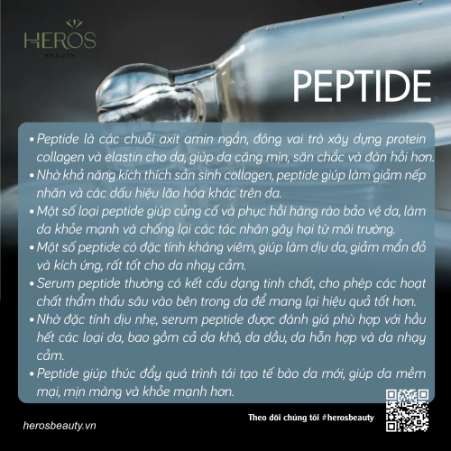Peptide là gì? Những lợi ích tuyệt vời của peptide đối với làn da