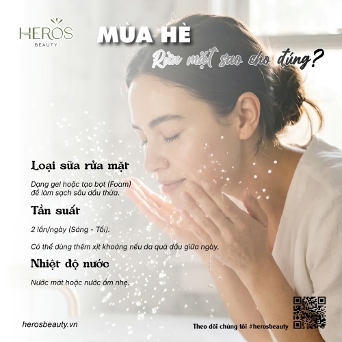 Rửa mặt vào mùa hè làm sao cho đúng?