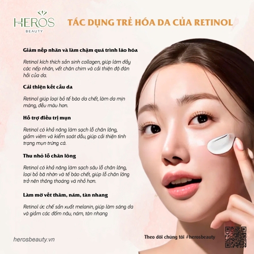 5 Tác dụng tuyệt vời giúp trẻ hóa da của Retinol