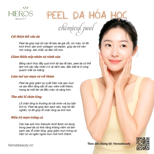 Peel da hóa học - Giải pháp hàng đầu làm mới lại làn da nhiều khiết điểm