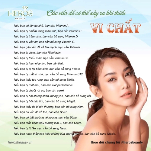 CÁC VẤN ĐỀ CÓ THỂ XẢY RA KHI CƠ THỂ THIẾU VI CHẤT