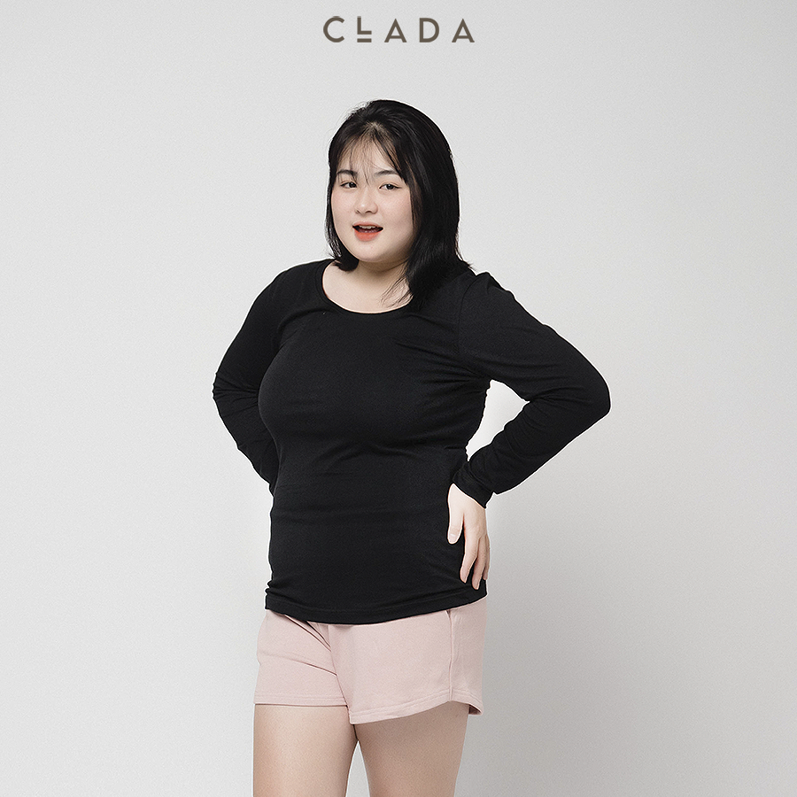 Áo Dài Tay cổ trễ Cotton Heating Big Size CLADA Essential