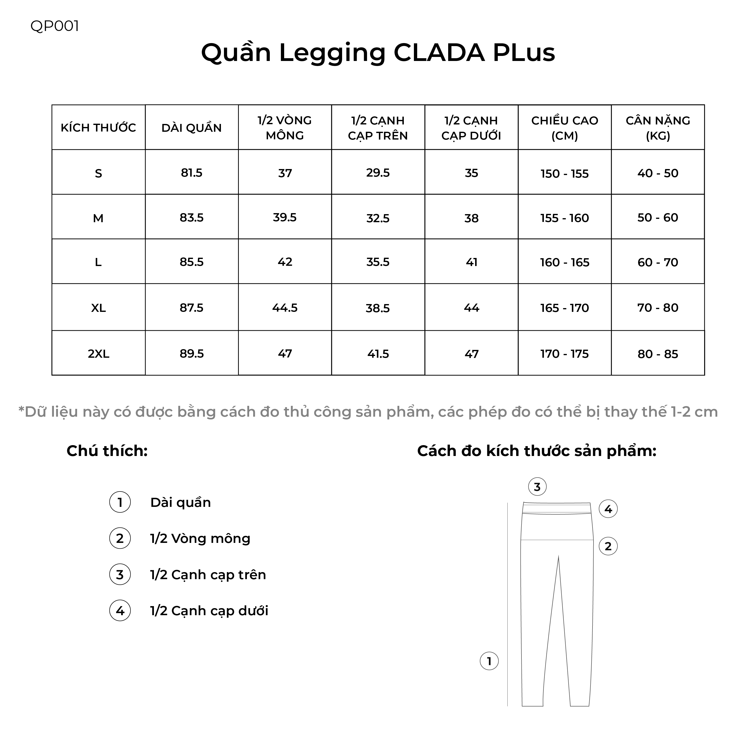 Quần Legging CLADA Hybrid - QP001