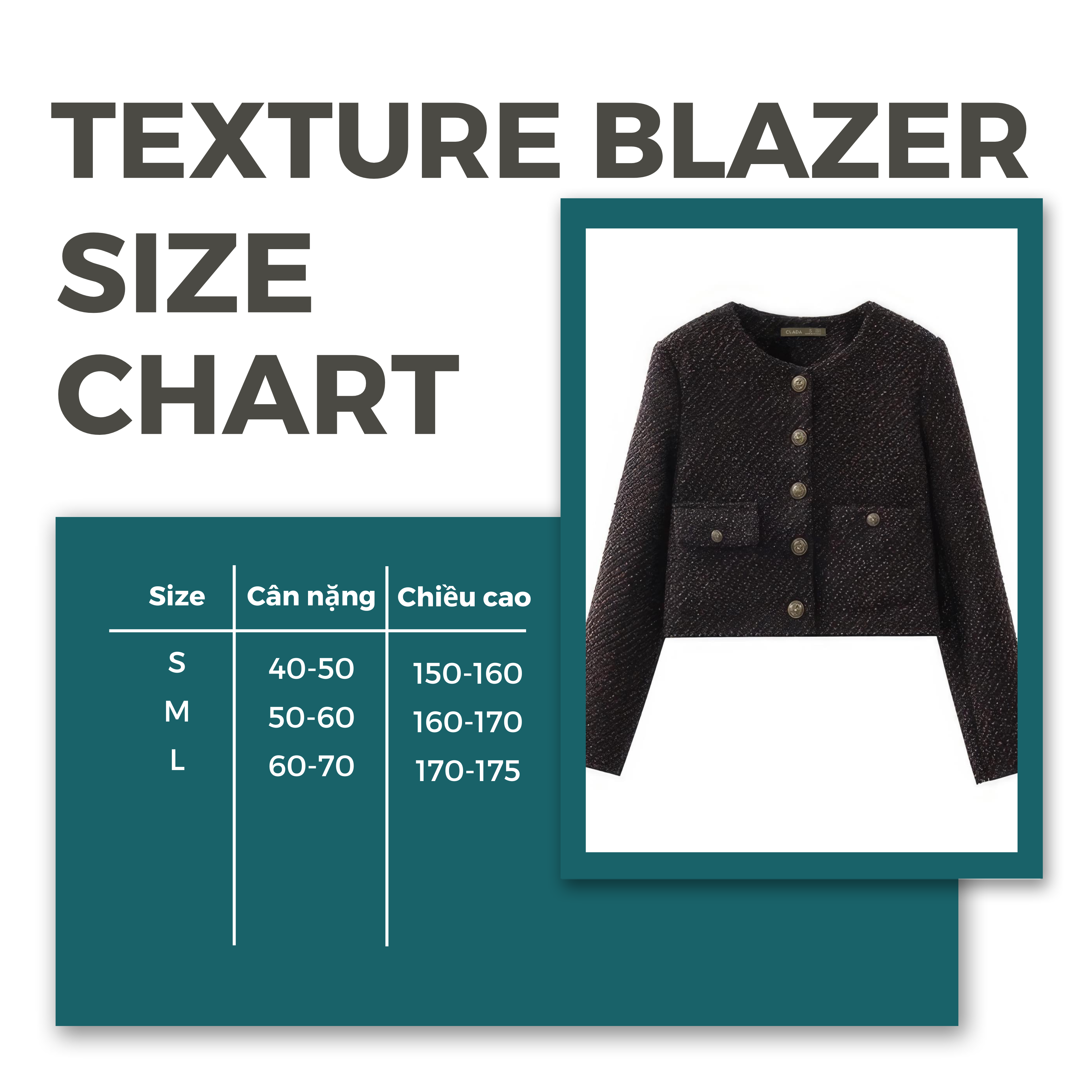 Texture Round Collar Blazer