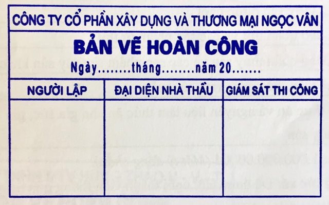 dấu bản vẽ hoàn công