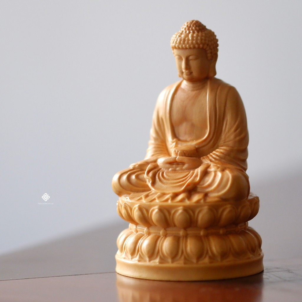 Ban thờ Đức Phật Dược Sư gỗ hoàng dương lá nhỏ