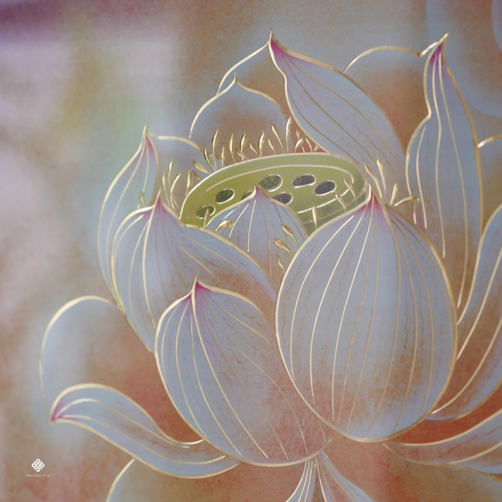 Tranh đồng khắc tay Liên hoa thủ ấn