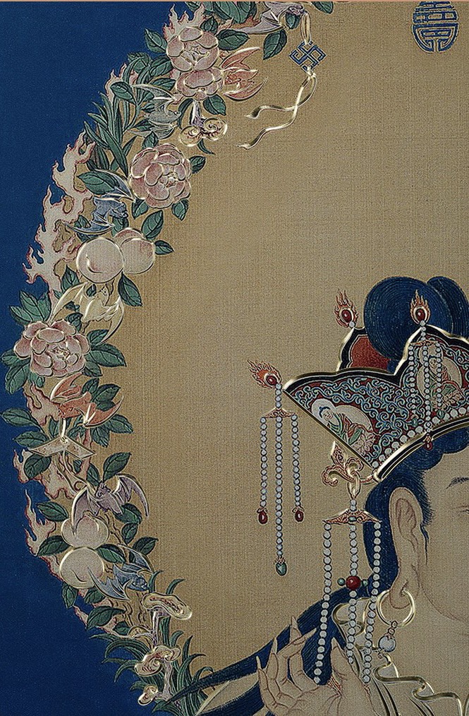 Tranh đồng khắc tay "Văn Thù Bồ tát toạ liên" - Ding Guanpeng hoạ sỹ thời nhà Thanh