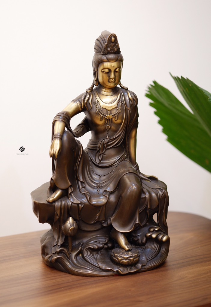 Tượng đồng Quán Tự Tại Bồ tát 30cm