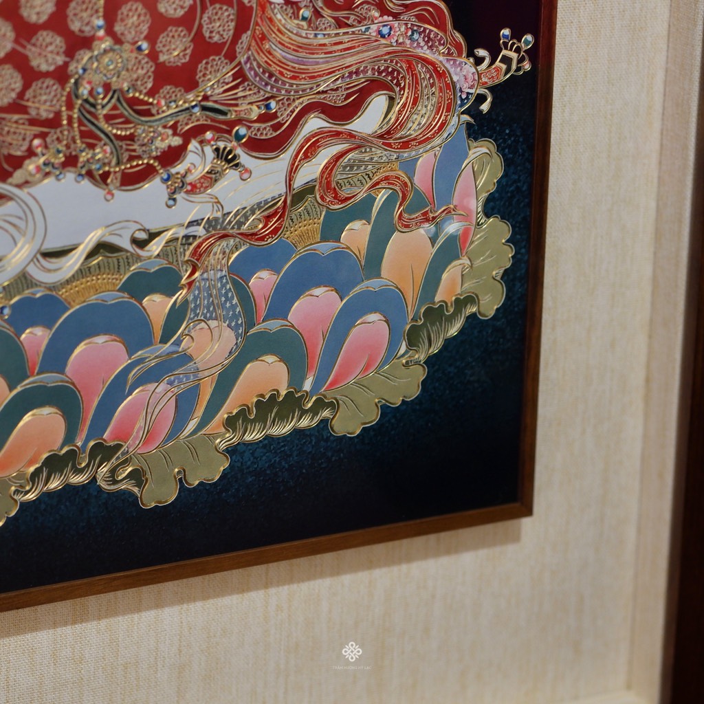 Tranh đồng khắc tay Chúng Bảo Quán Âm