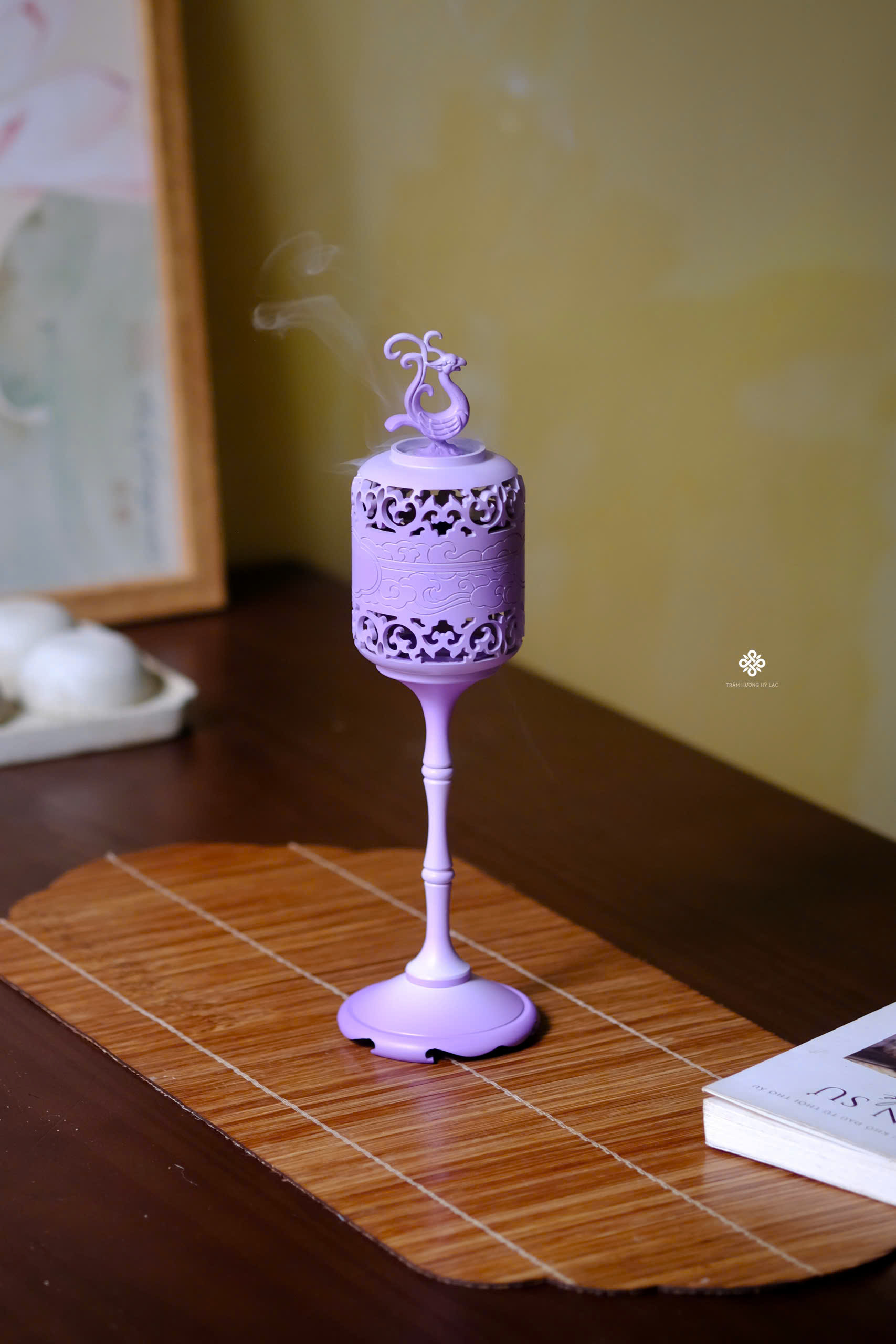 Lư đồng phượng hoàng - màu tím
